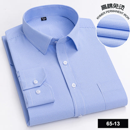 Men’s Cotton Plaid Long-Sleeve Casual Shirt