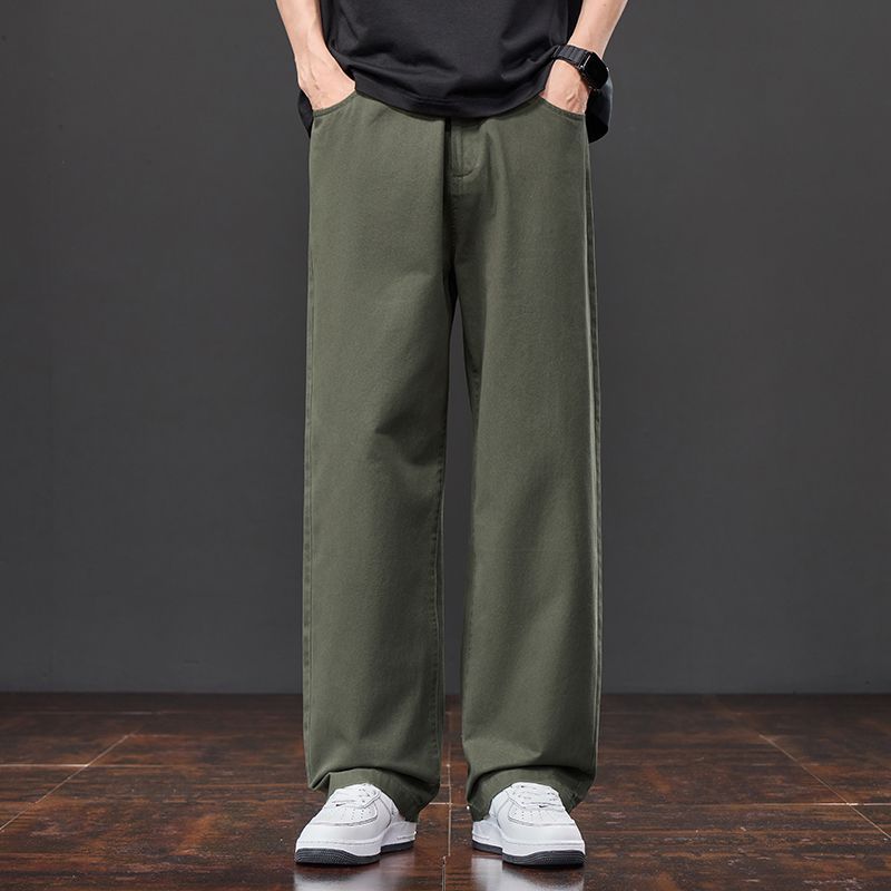 Men’s Loose-Fit Straight-Leg Cotton Casual Pants