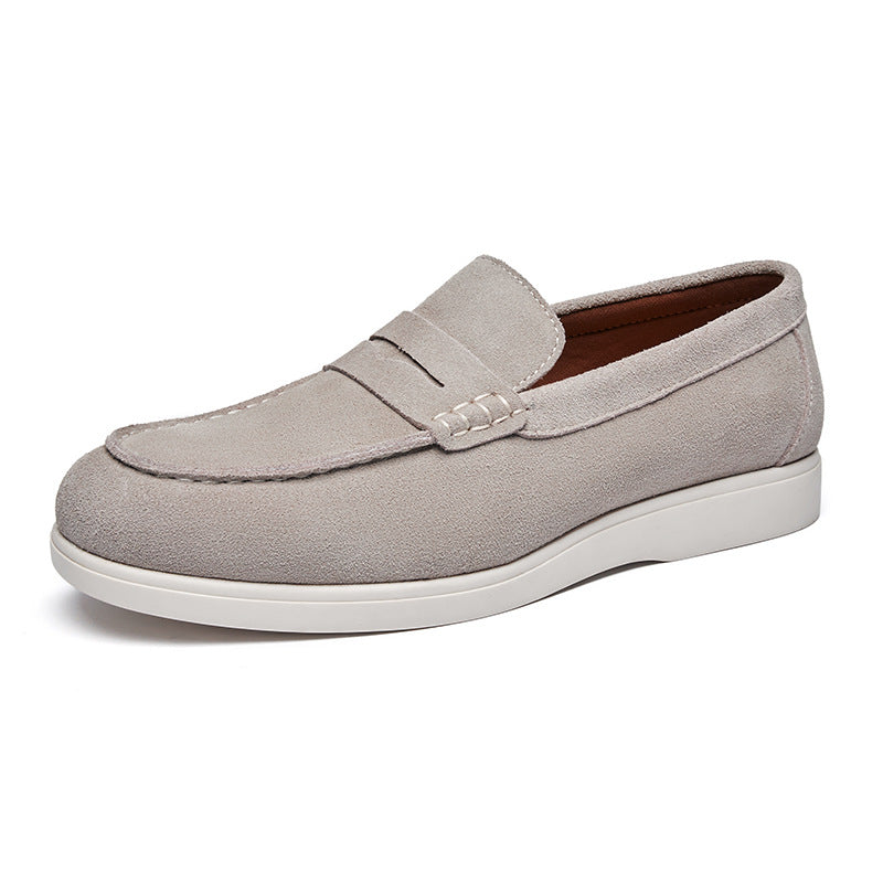Men’s British Style Suede Slip-On Loafers