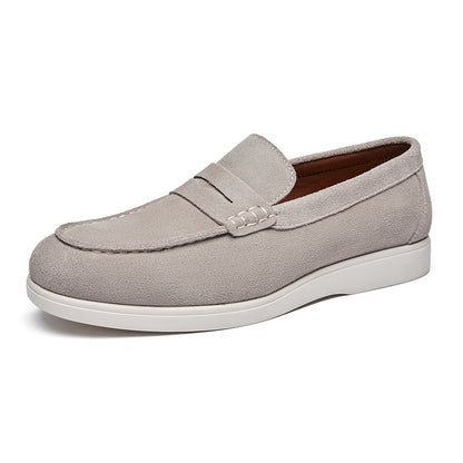 Men’s British Style Suede Slip-On Loafers