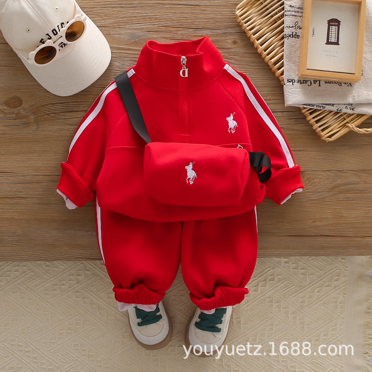 Baby Boys’ Embroidered Jacket 3-Piece Set