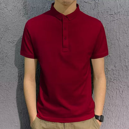 Men’s Solid Color Loose-Fit Short Sleeve T-Shirt
