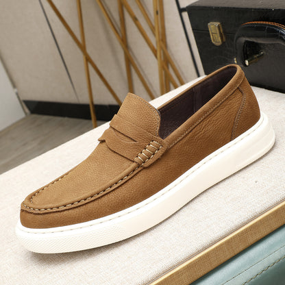 Men’s Matte Leather Casual Loafers
