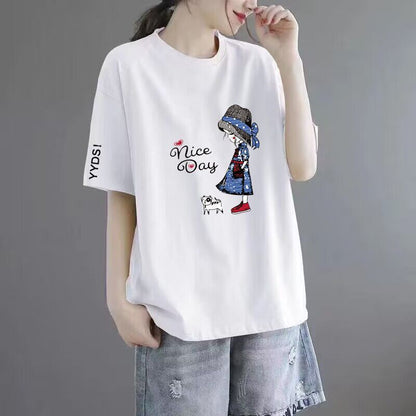 Women’s Printed Loose-Fit Short Sleeve T-Shirt
