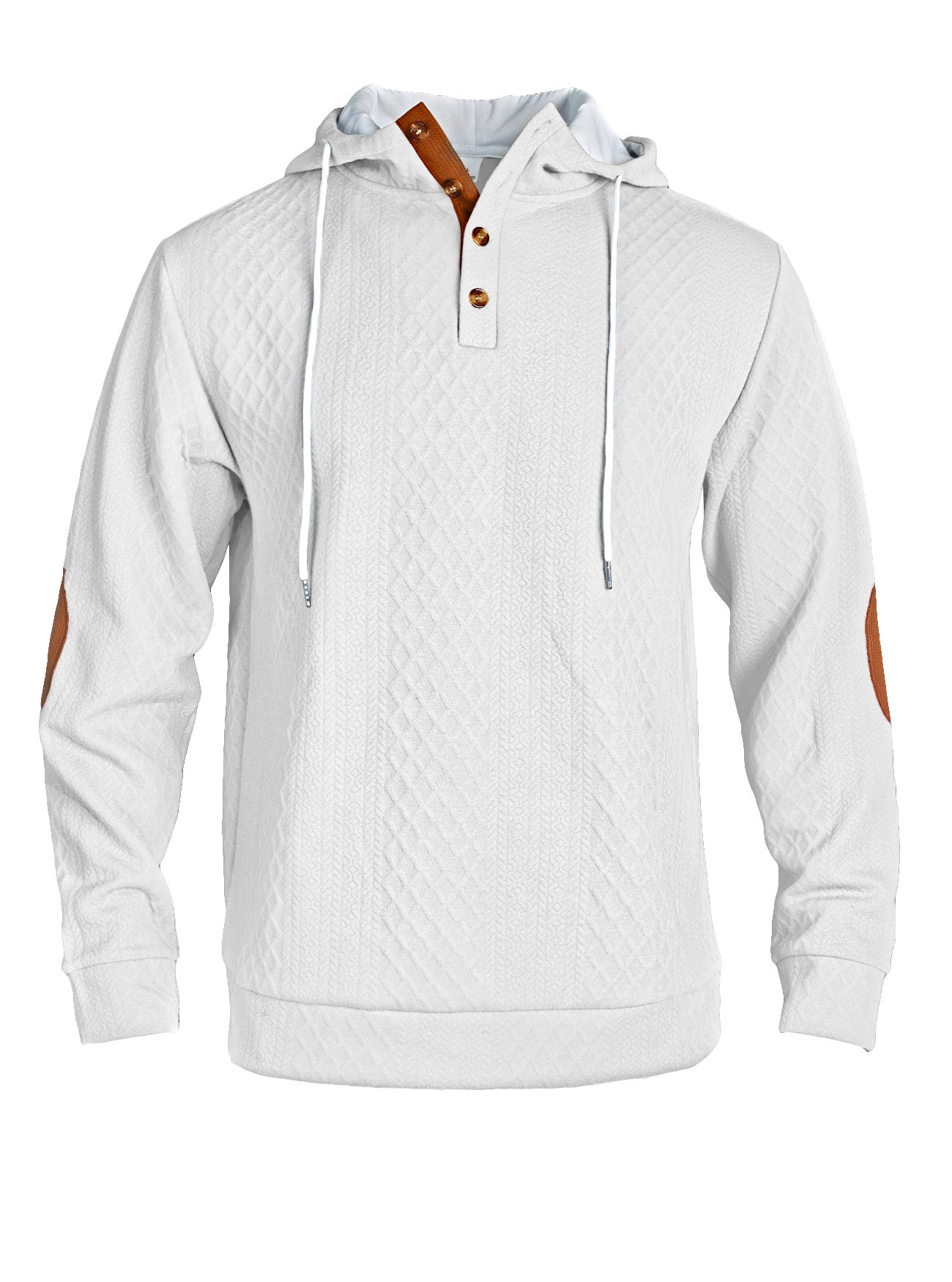 Men’s Jacquard Hooded Pullover Sweatshirt