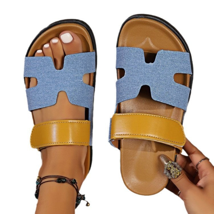 Women’s Color-Block Platform Comfort Slippers