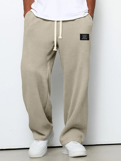 Men’s Loose-Fit Drape Straight-Leg Sweatpants