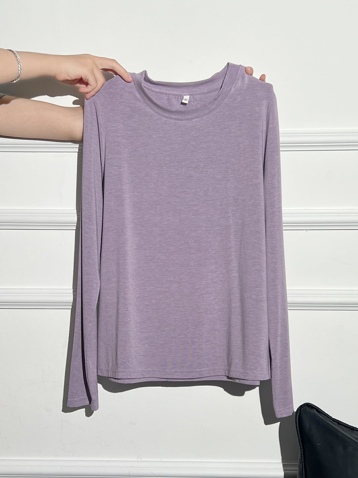 Women’s Soft Cashmere-Feel Long Sleeve Crew Neck Top
