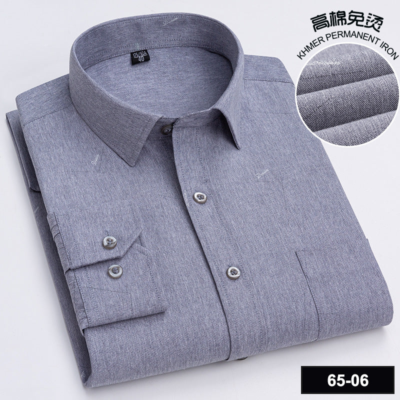 Men’s Cotton Plaid Long-Sleeve Casual Shirt