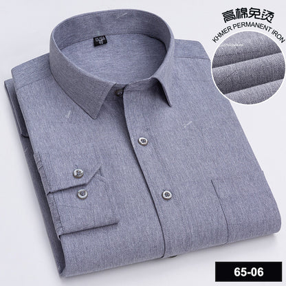 Men’s Cotton Plaid Long-Sleeve Casual Shirt