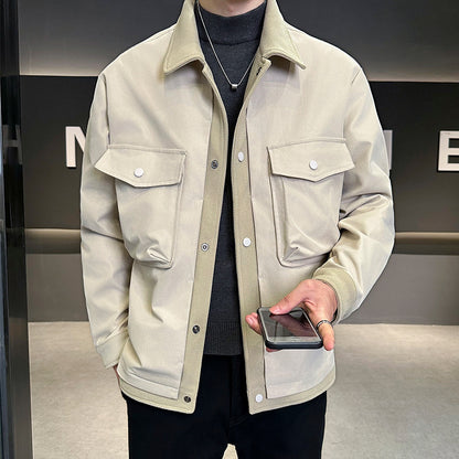 Men’s Black Lapel Workwear Jacket