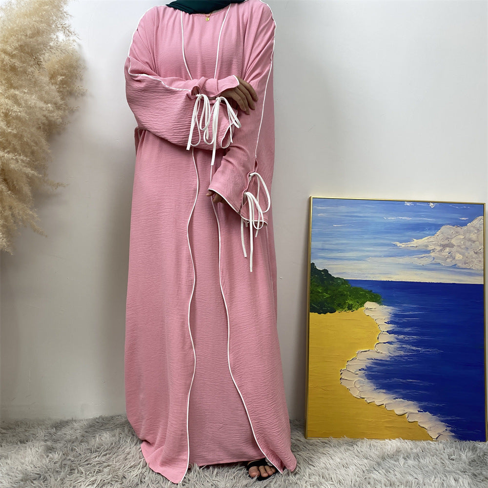 Women’s Sleeveless Dress & Abaya Cardigan Set