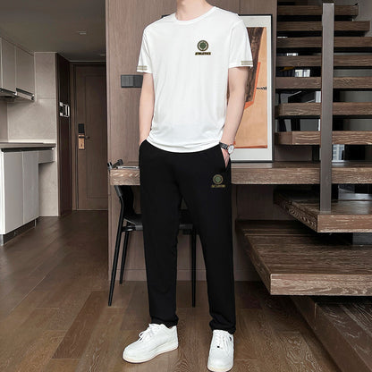 Men’s Ice Silk Short Sleeve Sports Set