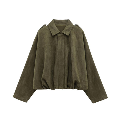 Women’s Suede Bomber Jacket