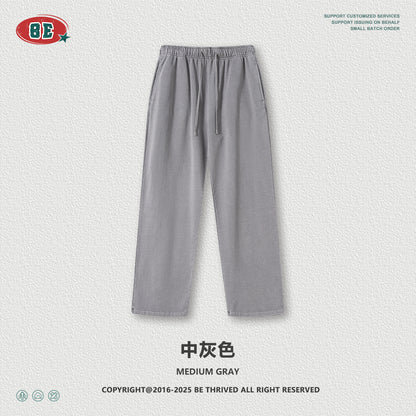 Men’s Heavyweight Cotton Straight-Leg Casual Pants