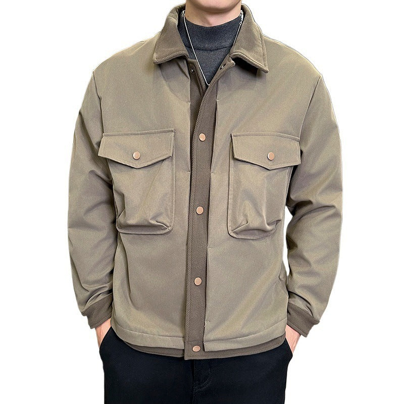 Men’s Black Lapel Workwear Jacket