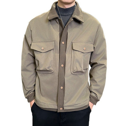 Men’s Black Lapel Workwear Jacket