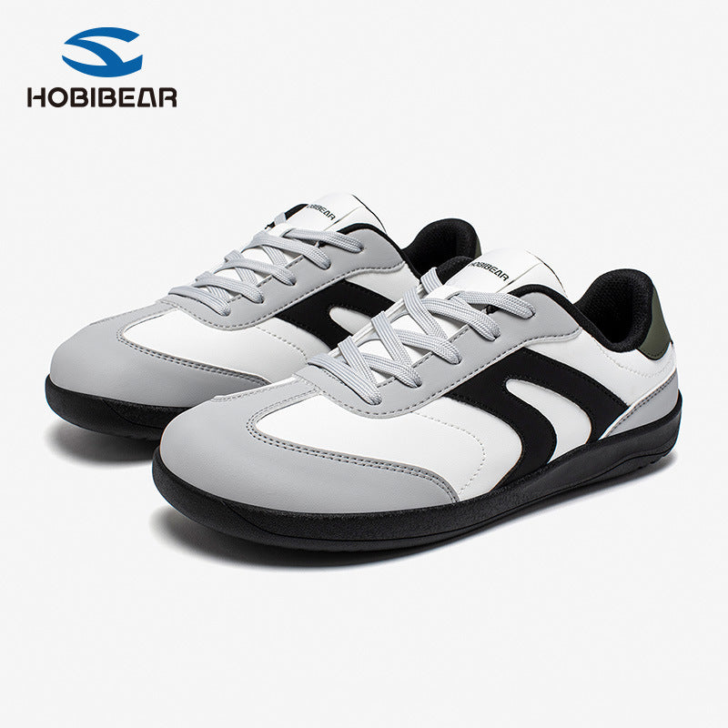 Men’s Wide-Toe Leather Casual Sneakers