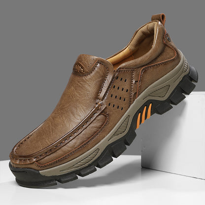 Men’s Plus-Size Leather Outdoor Hiking Shoes