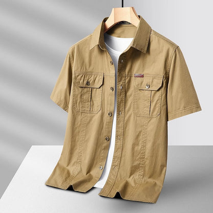 Men’s American Workwear Multi-Pocket Short-Sleeve Shirt