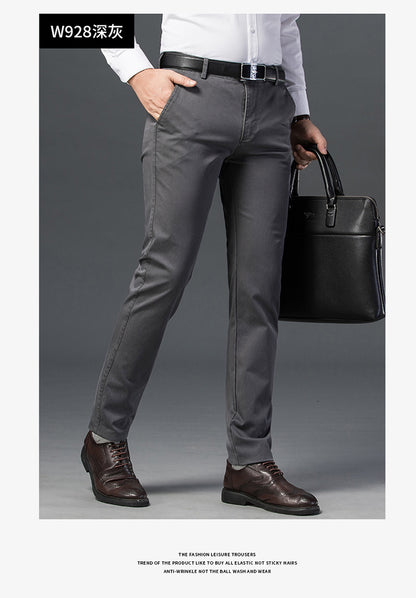 Men’s Slim Fit Business Casual Straight-Leg Pants