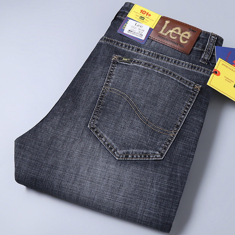 Men’s Thick Stretch Straight-Leg Jeans