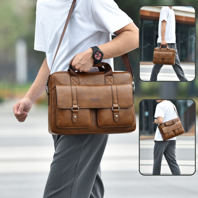 Men’s Business Crossbody Laptop Briefcase