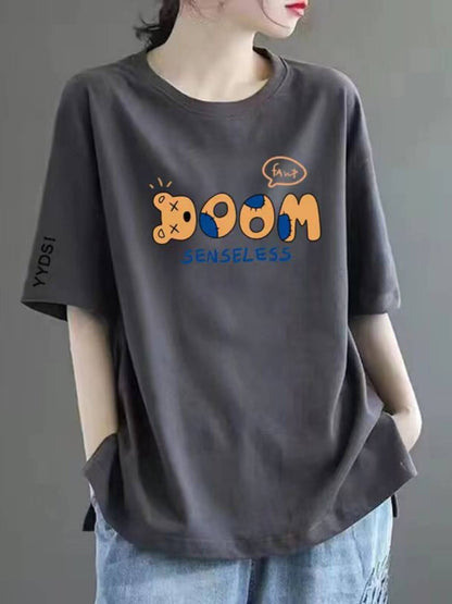 Women’s Printed Loose-Fit Short Sleeve T-Shirt