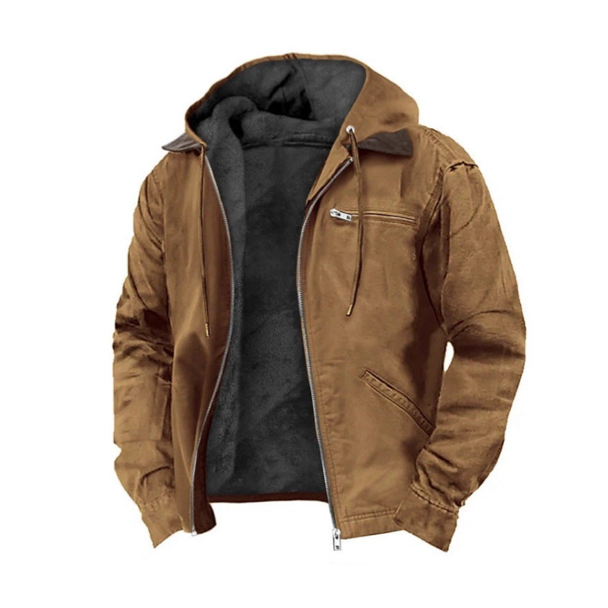 Men’s Fleece-Lined Hooded Pilot Jacket
