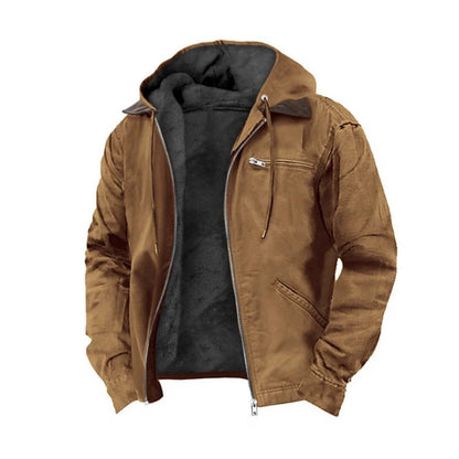 Men’s Fleece-Lined Hooded Pilot Jacket
