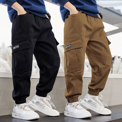 Boys’ Cargo Pants Casual Trousers