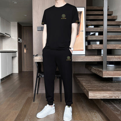 Men’s Ice Silk Short Sleeve Sports Set