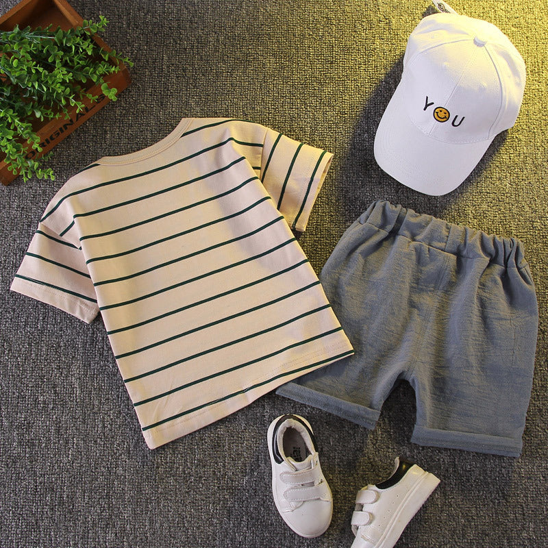 Boys’ Striped Summer Two-Piece Set