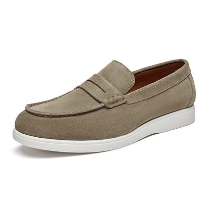 Men’s British Style Suede Slip-On Loafers