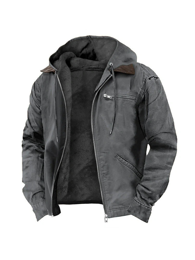 Men’s Fleece-Lined Hooded Pilot Jacket