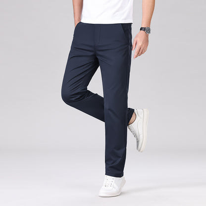 Men’s Slim Fit Business Casual Straight-Leg Pants