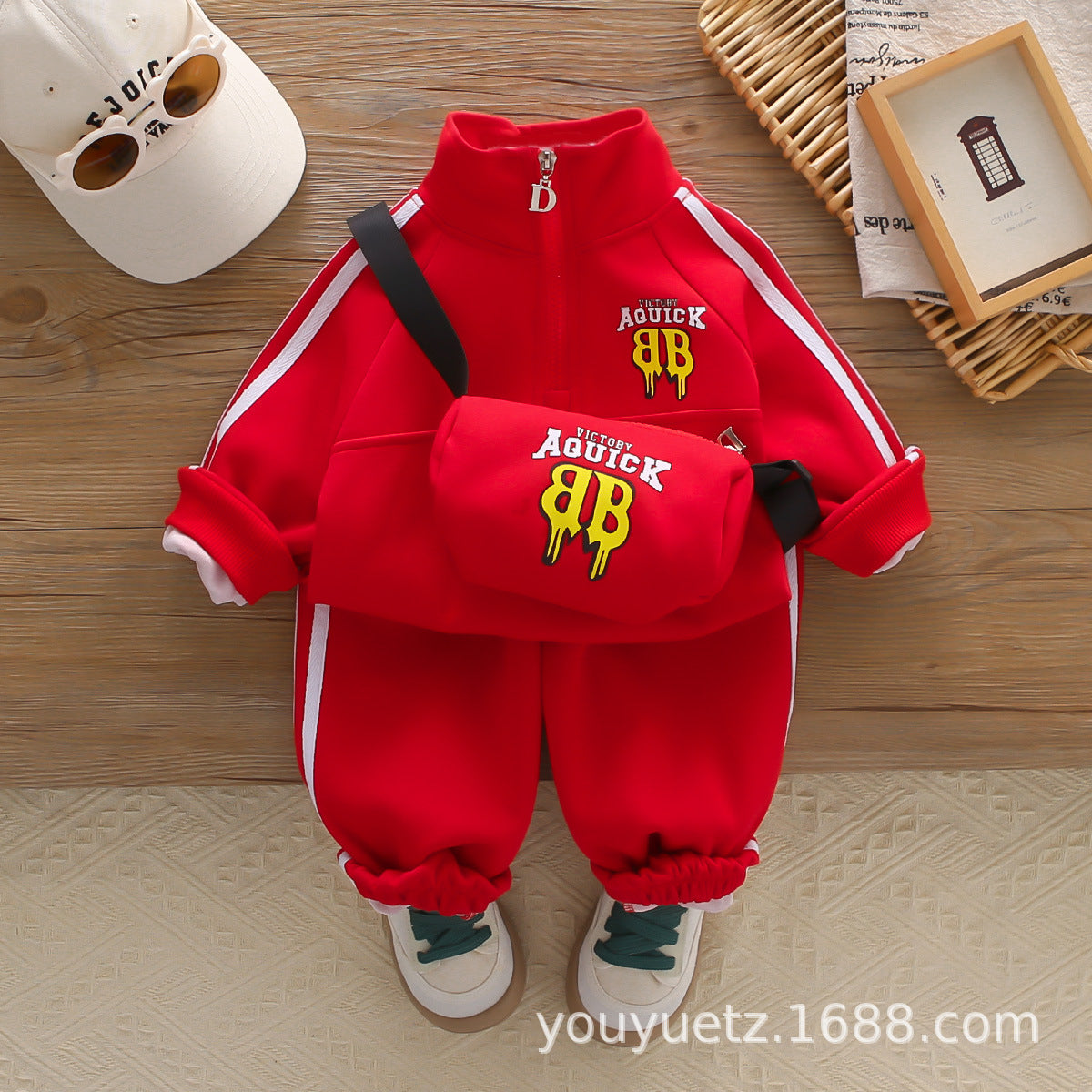 Baby Boys’ Embroidered Jacket 3-Piece Set