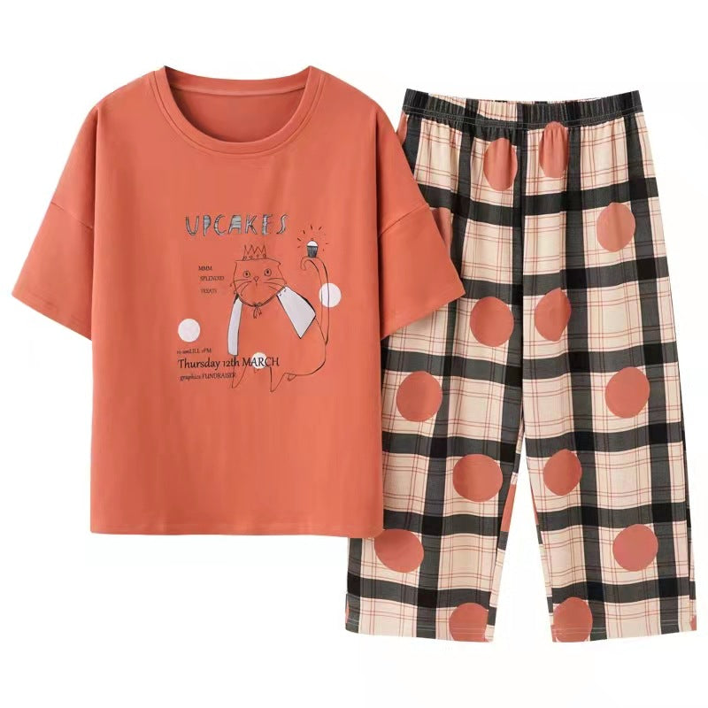 Women’s Plus Size Artistic Style Pajama Set