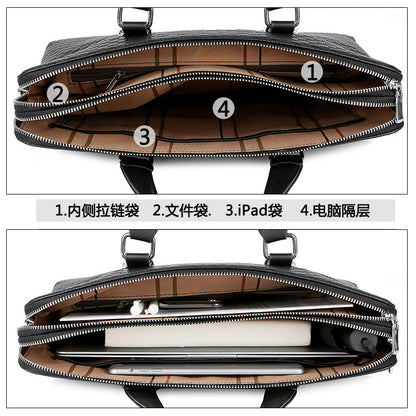 Men’s Double Zipper Business Briefcase