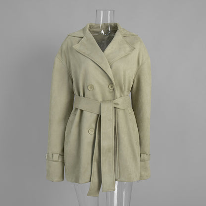 Women’s Vintage Suede Belted Jacket