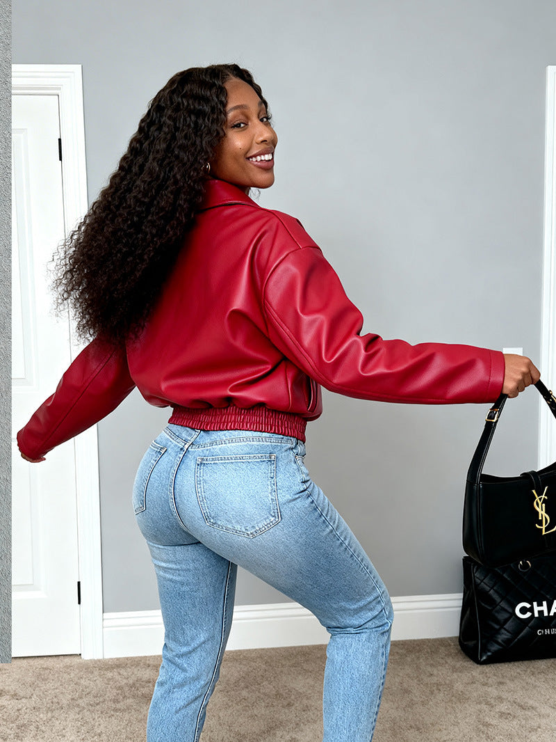 PU Leather Motorcycle Jacket