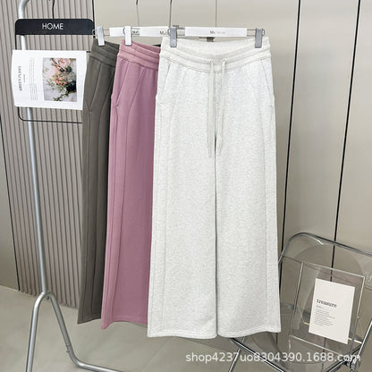 Women’s Fleece-Lined High-Waist Wide-Leg Sweatpants