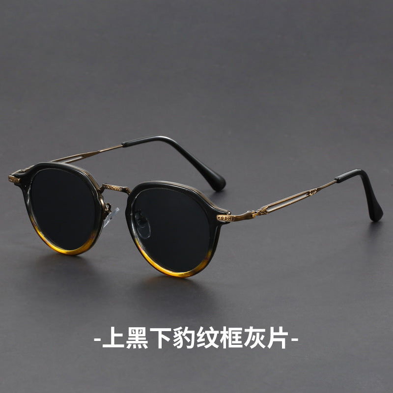 Unisex Steampunk Round Frame Retro Sunglasses
