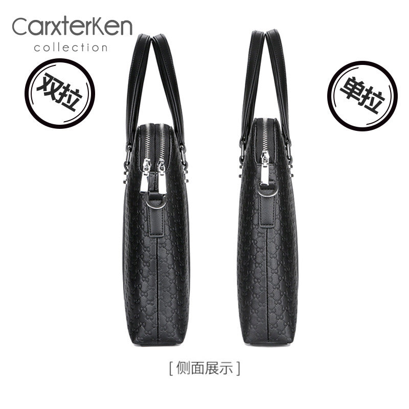 Men’s Double Zipper Business Briefcase