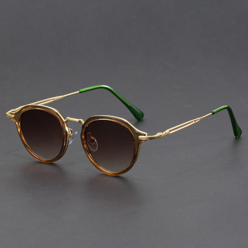 Unisex Steampunk Round Frame Retro Sunglasses