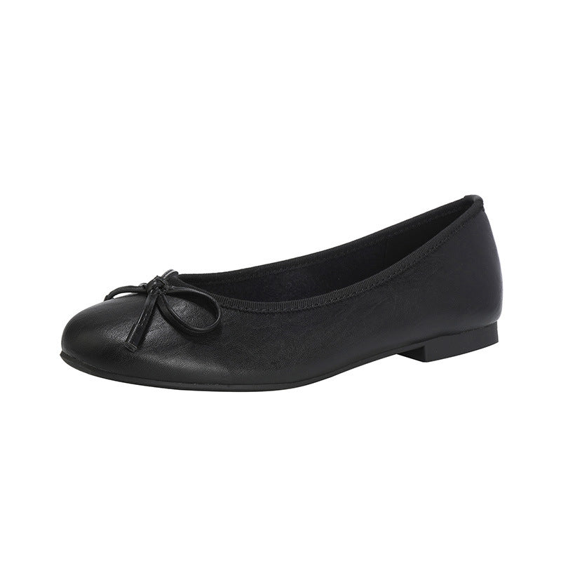 Women’s Genuine Leather Bow Ballet Flats