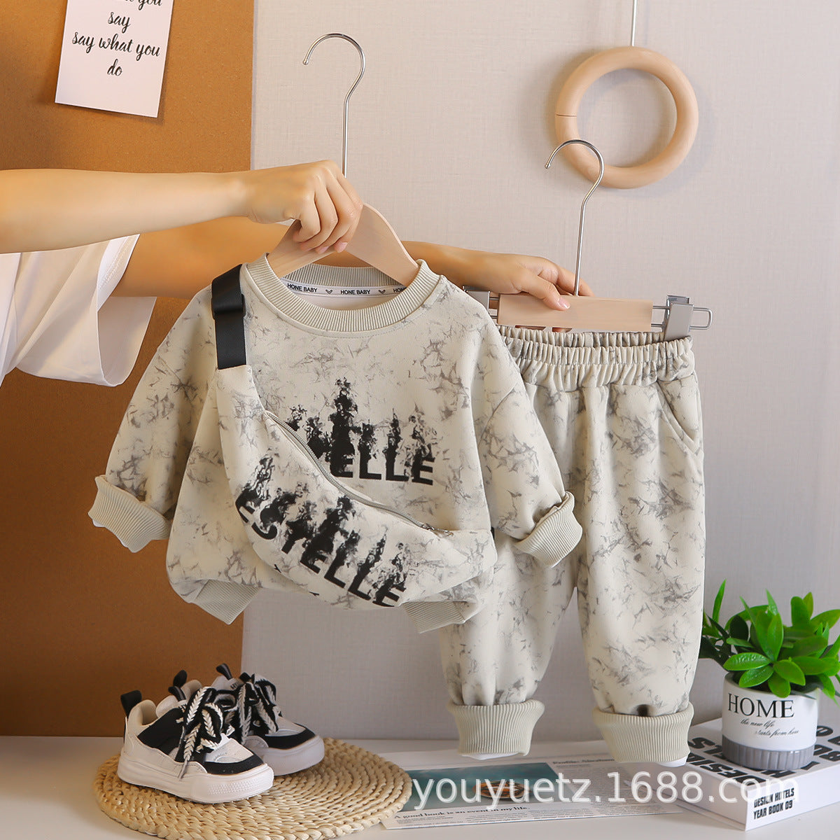 Baby Boys’ Embroidered Jacket 3-Piece Set