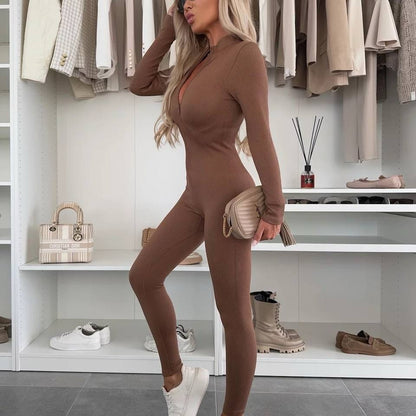 Women’s Slim-Fit Zip-Up Jumpsuit