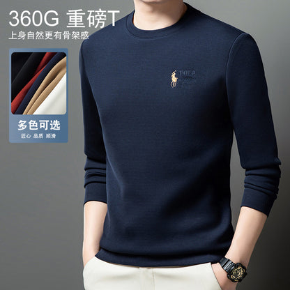 Men’s Embroidered Crew Neck Cotton Sweatshirt