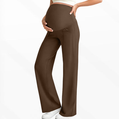 Women’s High-Waist Maternity Wide-Leg Pants